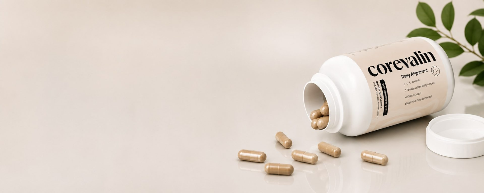 Corevalin bottle with capsules